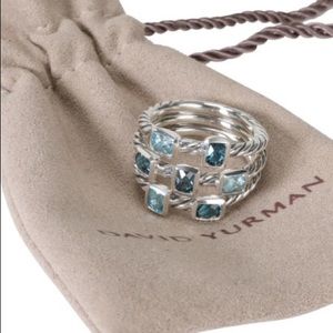 David Yurman Blue Topaz Confetti Ring (Authentic) - Size 7.5